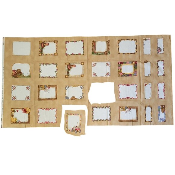 Quilt Labels Fabric Panel For Quilting and Crafts Assorted Frames Sew Treasured - Picture 1 of 15